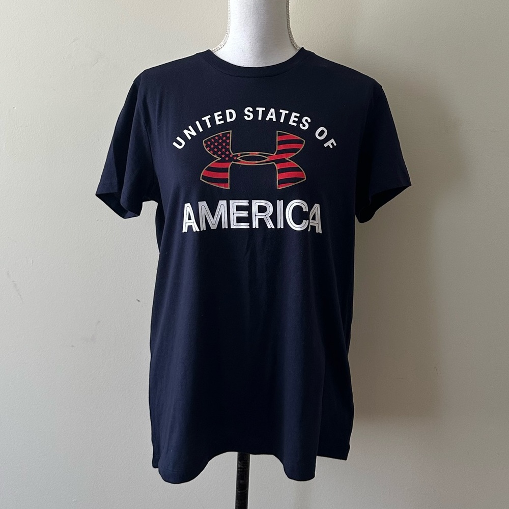 Under Armour || Women's Short Sleeve USA Print T-Shirt size L